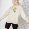 Daisy Street Oversized Hoodie with Live Life in full Bloom Print-Women Hoodies & Sweatshirts
