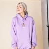 Daisy Street Oversized Hoodie with Thug Life Pony Print-Women Hoodies & Sweatshirts