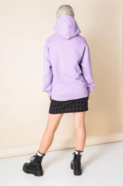Daisy Street Oversized Hoodie with Thug Life Pony Print-Women Hoodies & Sweatshirts