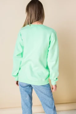 Daisy Street Oversized Sweatshirt with Hollywood Print-Women Hoodies & Sweatshirts