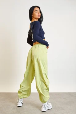 Daisy Street Parachute Trousers With Toggle-Women Trousers