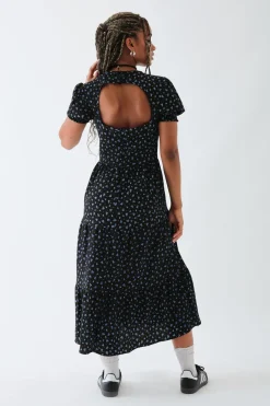 Daisy Street Puff Sleeve Tier Dress-Women Dresses
