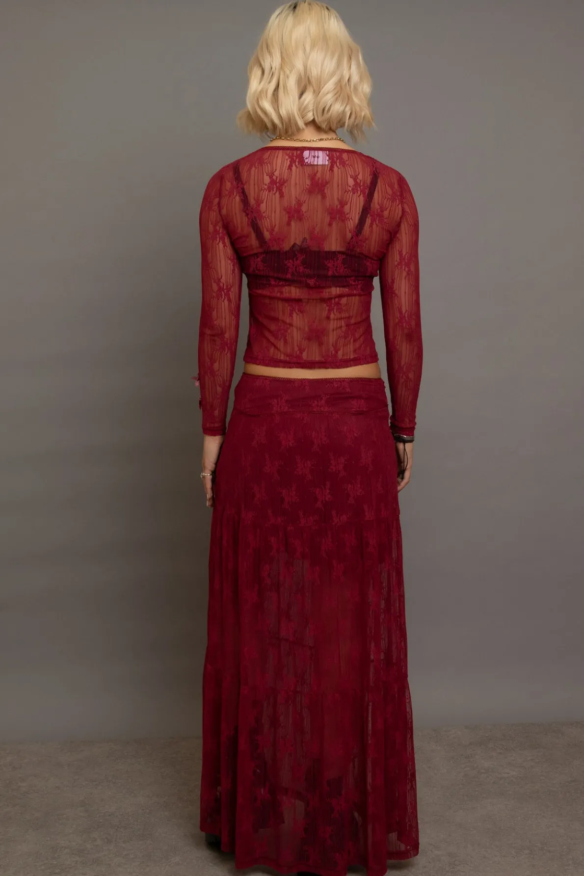 Daisy Street Lace Maxi Skirt With Bows-Women Partywear | Skirts