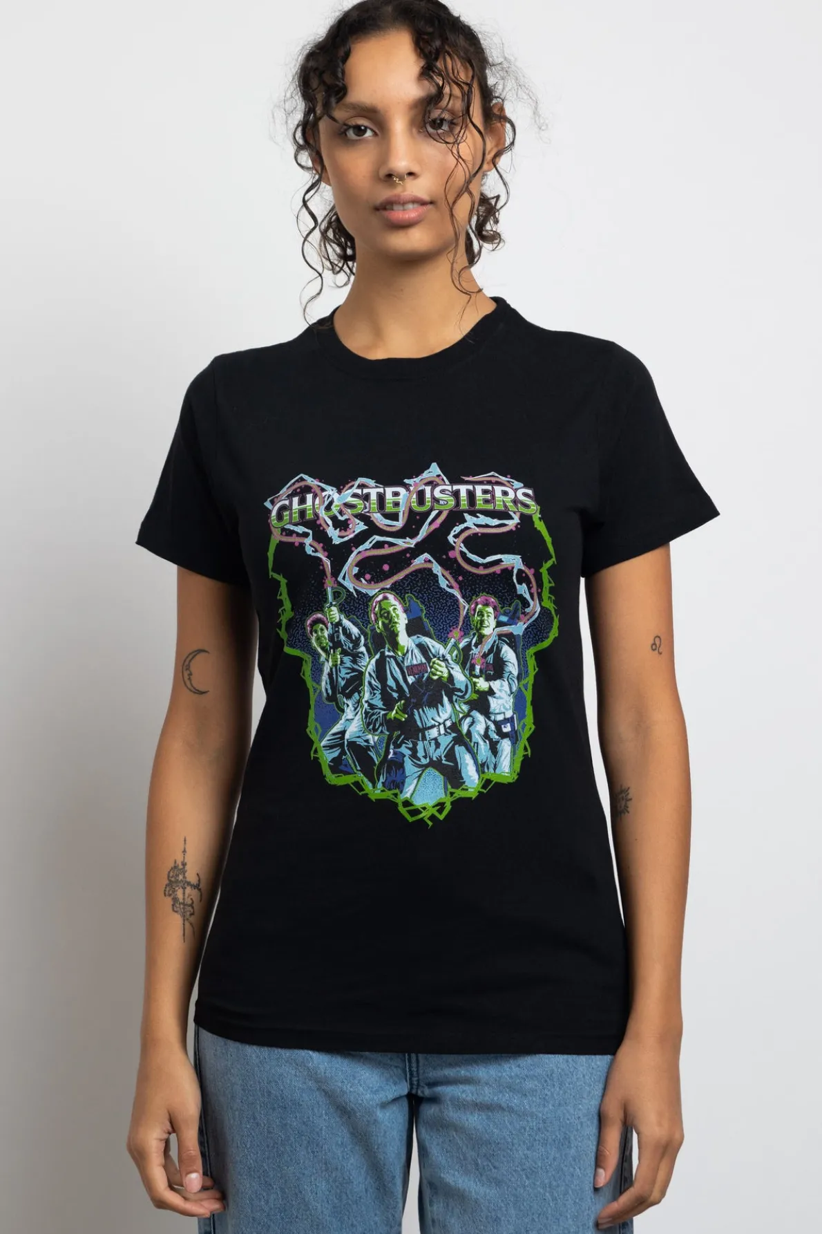 Daisy Street Regular Fit T-Shirt with Ghostbusters Graphic-Women Tops | T-Shirts