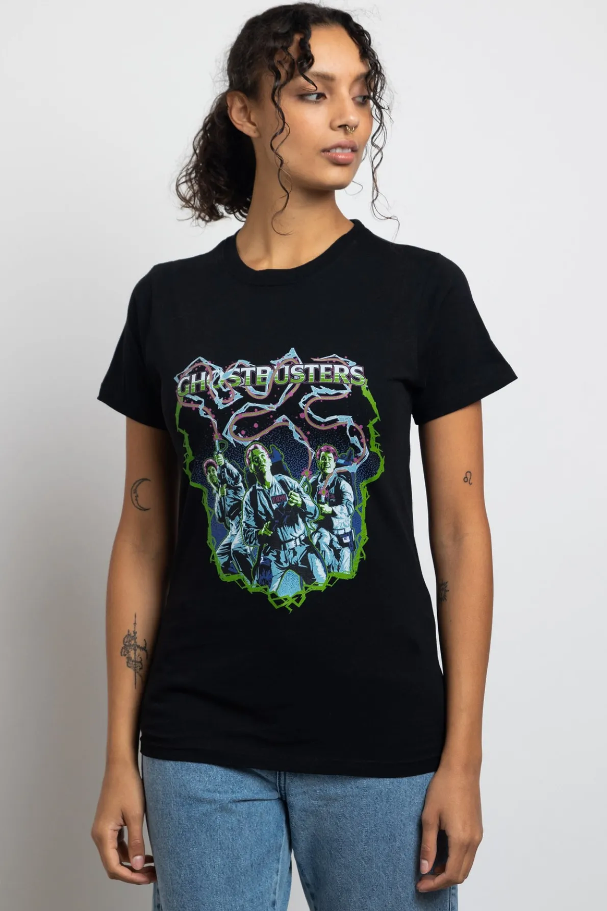 Daisy Street Regular Fit T-Shirt with Ghostbusters Graphic-Women Tops | T-Shirts