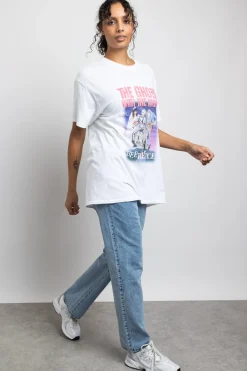 Daisy Street Relaxed Fit T-Shirt with Beetlejuice Graphic-Women Tops | T-Shirts