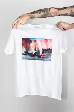 Daisy Street Relaxed Licensed T-Shirt with Wizard of Oz Shoes Print-Women T-Shirts