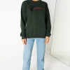 Daisy Street Relaxed Sweatshirt With Surf Shop Print-Women Hoodies & Sweatshirts