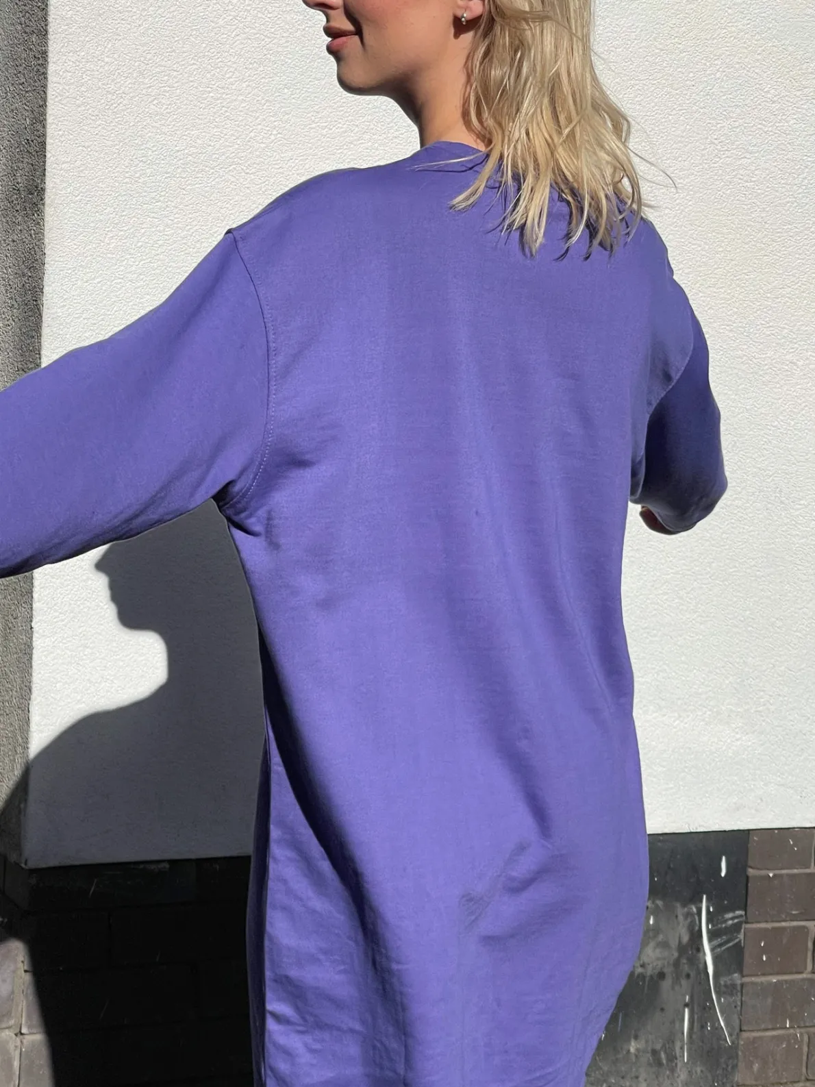 Daisy Street Relaxed Sweat Dress with Brooklyn Embroidery-Women Dresses