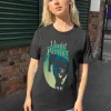 Daisy Street Relaxed T-Shirt with Night Panther Print-Women T-Shirts