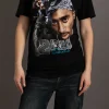 Daisy Street Relaxed T-Shirt with Tupac "All Eyes On Me" Slogan-Women Band Tees | T-Shirts