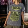 Daisy Street Relaxed T-Shirt with The Beatles Carnegie Hall Print-Women Band Tees | T-Shirts