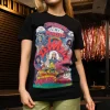 Daisy Street Relaxed T-Shirt with Led Zeppelin Electric Magic Print-Women Band Tees | T-Shirts