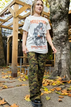 Daisy Street Relaxed T-Shirt with Motley Crue World Tour 1983 Print-Women Band Tees | T-Shirts