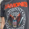Daisy Street Relaxed T-shirt with Ramones Band Logo Print-Women Band Tees | Tops