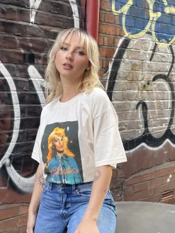 Daisy Street Relaxed T-Shirt with Blondie Picture This Print-Women Band Tees | T-Shirts