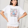 Daisy Street Relaxed T-Shirt with Pink Floyd Triangle Print-Women Band Tees | T-Shirts