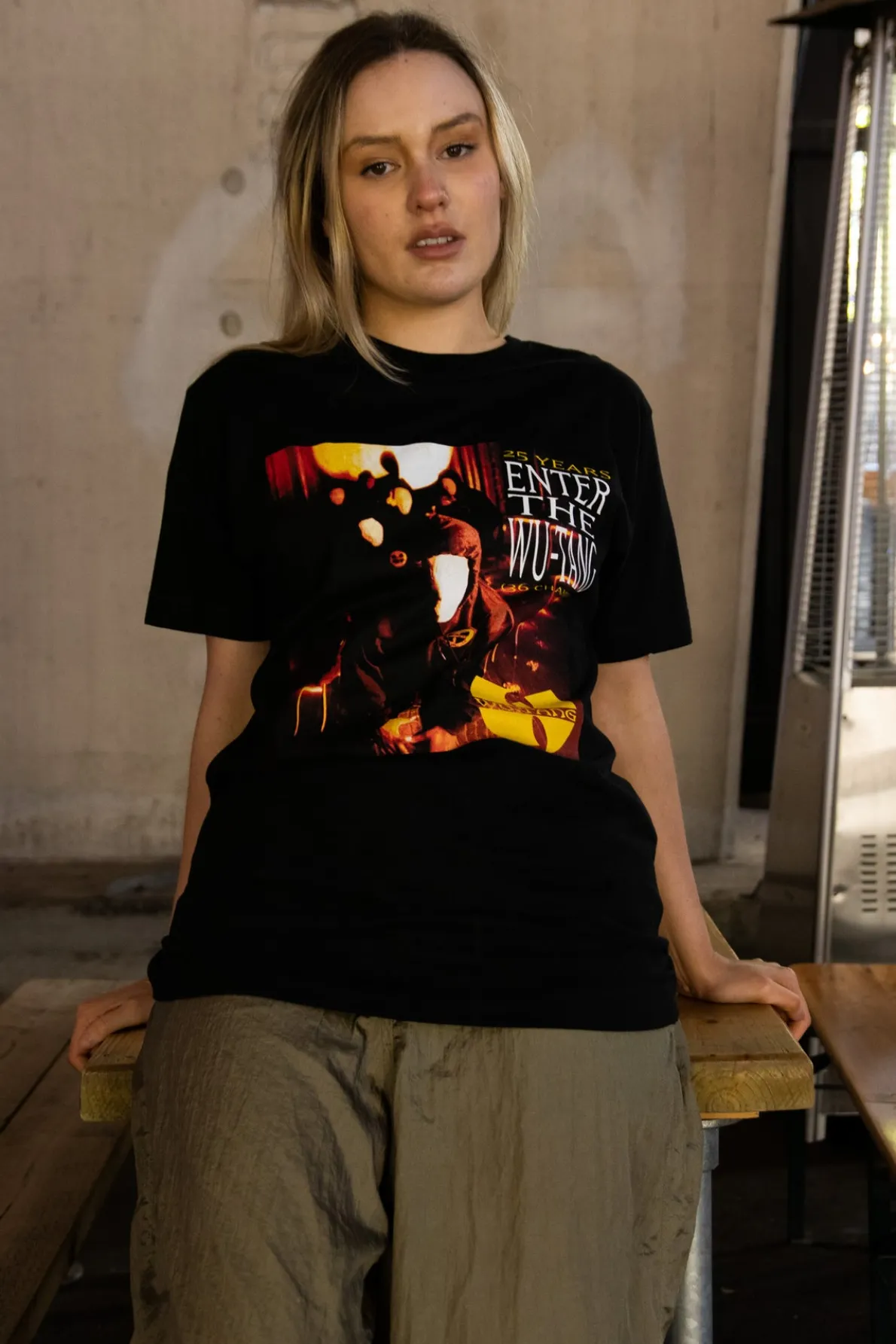 Daisy Street Relaxed T-Shirt with Wu-Tang Clan Print-Women Band Tees | T-Shirts