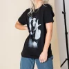 Daisy Street Relaxed T-Shirt with Prince Parade Print-Women Band Tees | T-Shirts