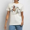Daisy Street Relaxed T-Shirt with Horses Print-Women T-Shirts