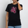 Daisy Street Relaxed T-Shirt with Lucky Girl Print-Women T-Shirts