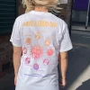 Daisy Street Relaxed T-Shirt with Create Your Own Luck Print-Women T-Shirts