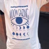 Daisy Street Relaxed T-Shirt with Moon Gazing Print-Women T-Shirts