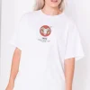 Daisy Street Relaxed T-Shirt with Aries Print-Women T-Shirts