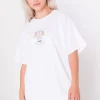 Daisy Street Relaxed T-Shirt with Libra Print-Women T-Shirts