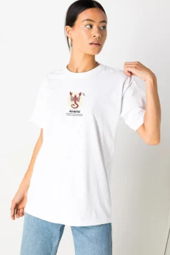Daisy Street Relaxed T-Shirt with Scorpio Print-Women T-Shirts