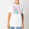 Daisy Street Relaxed T-Shirt with Pizza Statue Print-Women T-Shirts