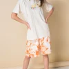 Daisy Street Relaxed T-Shirt with Cute Cat Print-Women T-Shirts