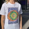 Daisy Street Relaxed T-Shirt with Aurora Print-Women T-Shirts