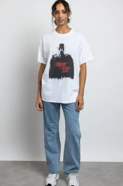 Daisy Street Relaxed T-Shirt with Friday The 13th Graphic-Women Tops | T-Shirts