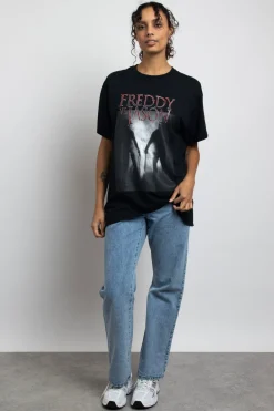 Daisy Street Relaxed T-Shirt with Freddy Vs Jason Graphic-Women Tops | T-Shirts