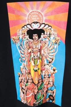 Daisy Street Relaxed T-Shirt with Jimi Hendrix Axis Bold as Love Print-Women Band Tees | T-Shirts