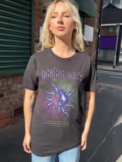 Daisy Street Relaxed T-Shirt with Intuitive Minds Graphic-Women T-Shirts
