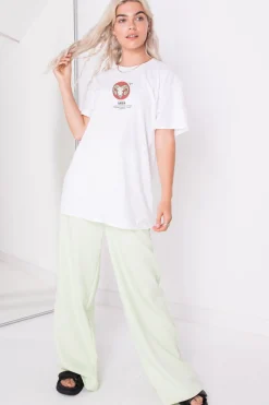 Daisy Street Relaxed T-Shirt with Aries Print-Women T-Shirts