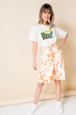 Daisy Street Relaxed T-Shirt with I Survived Print-Women T-Shirts