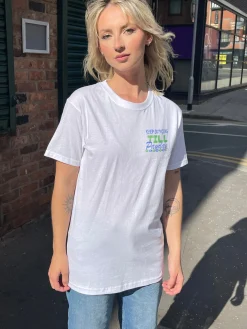 Daisy Street Relaxed T-Shirt with Dancing Till Payday Print-Women T-Shirts