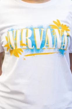 Daisy Street Relaxed T-Shirt with Nirvana All Apologies Print-Women Tops | T-Shirts