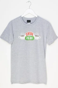 Daisy Street Relaxed T-Shirt with Central Perk Print-Women T-Shirts