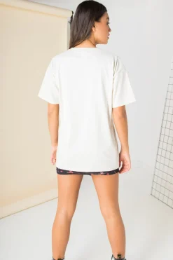Daisy Street Relaxed T-Shirt with New York Print-Women T-Shirts