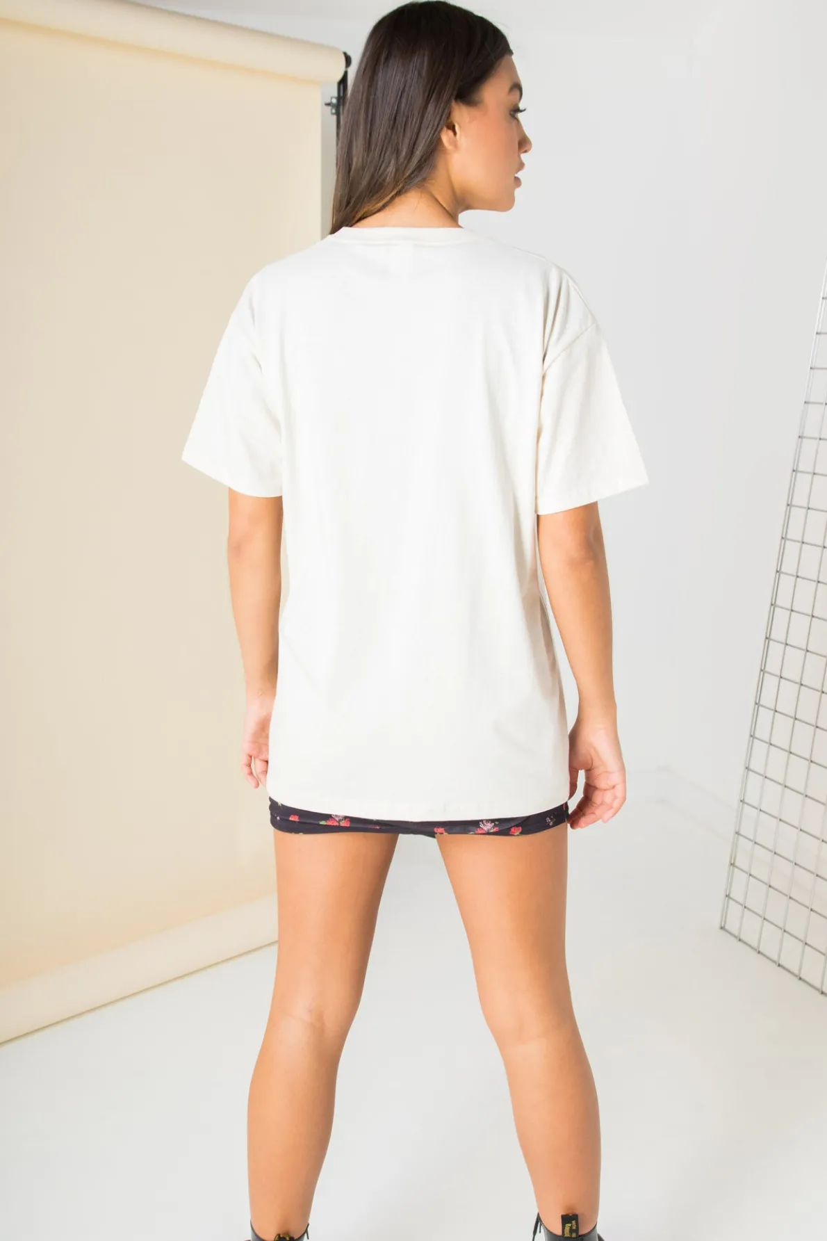 Daisy Street Relaxed T-Shirt with New York Print-Women T-Shirts