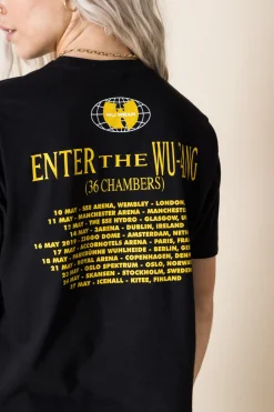 Daisy Street Relaxed T-Shirt with Wu-Tang Clan Print-Women Band Tees | T-Shirts
