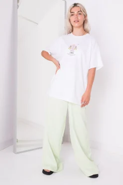 Daisy Street Relaxed T-Shirt with Libra Print-Women T-Shirts
