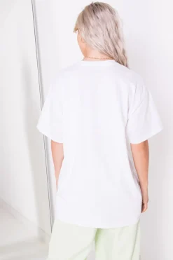 Daisy Street Relaxed T-Shirt with Libra Print-Women T-Shirts