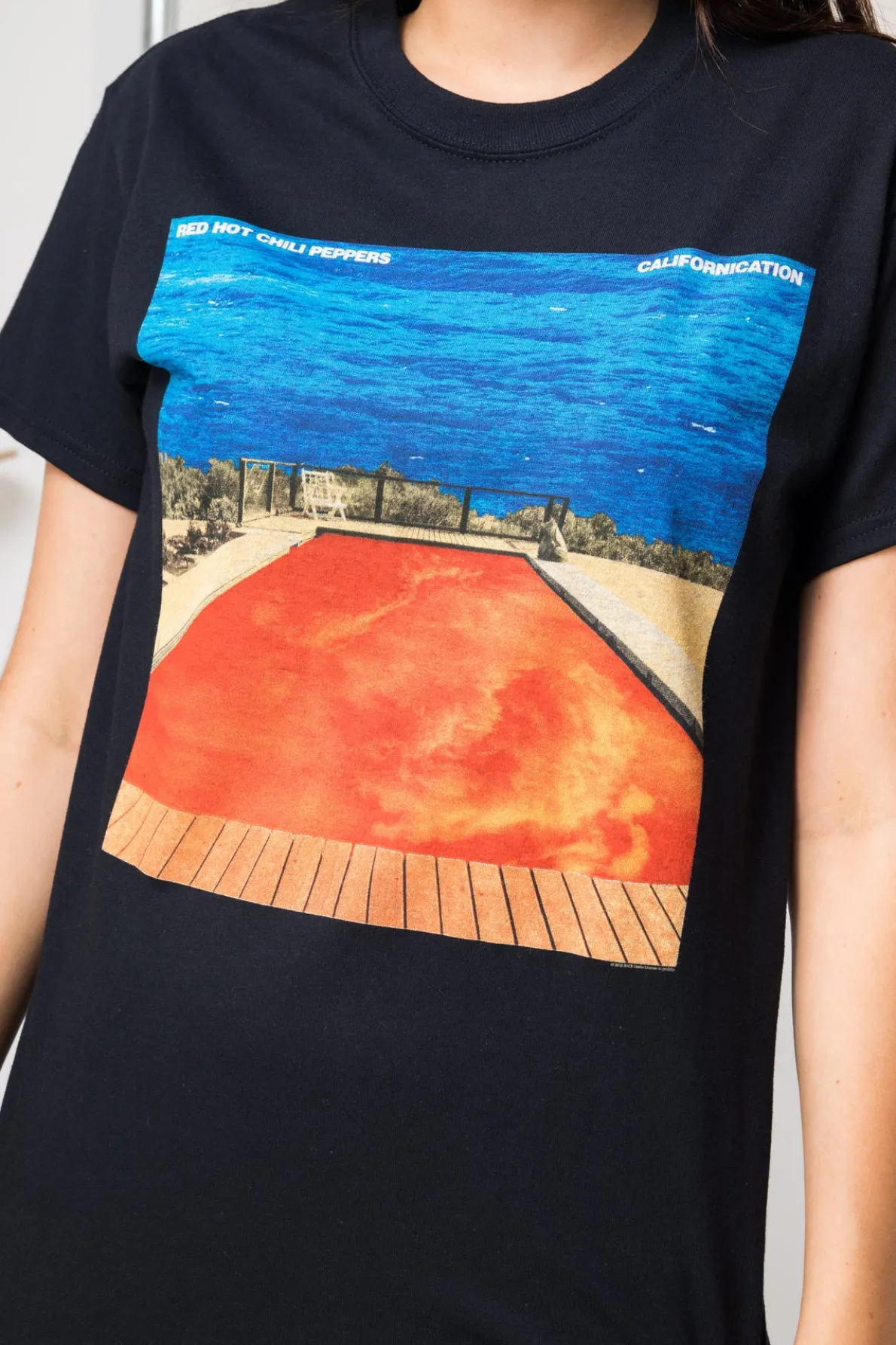 Daisy Street Relaxed T-Shirt with Red Hot Chili Peppers Print-Women Band Tees | T-Shirts