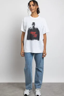 Daisy Street Relaxed T-Shirt with Friday The 13th Graphic-Women Tops | T-Shirts