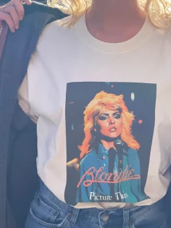 Daisy Street Relaxed T-Shirt with Blondie Picture This Print-Women Band Tees | T-Shirts